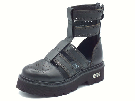 CULT CULT CLW3444100 Slash Mid Black Anfibi aperti per Donna in pelle modello Estivo Black
