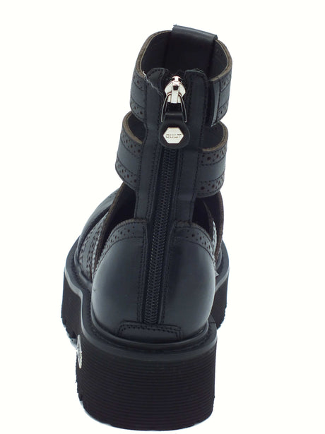 CULT CULT CLW3444100 Slash Mid Black Anfibi aperti per Donna in pelle modello Estivo Black