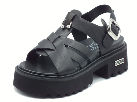 CULT CULT Cher CLW453500 Black Sandali per Donna in pelle zeppa alta Black