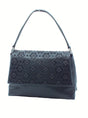 CULT CULT Nina Large Flap Bag Black Tracollina per Donna con monospalla in ecopelle laserata nera Black