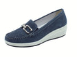 ENVAL Soft ENVAL Soft 7752022 Scam. Superior Jeans Mocassini Confort per Donna in nabuk con zeppa blu