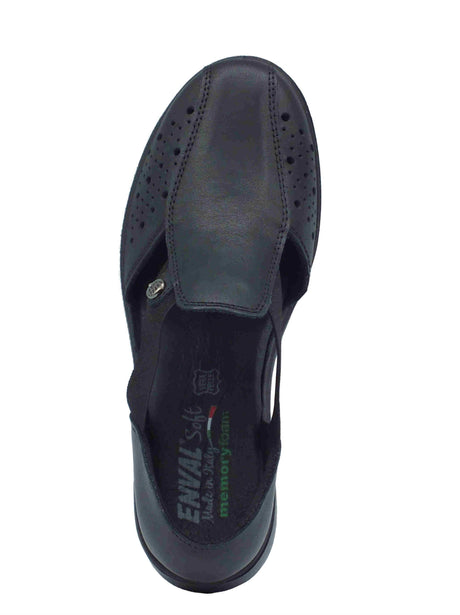 ENVAL Soft ENVAL Soft 7755500 Nappa Soft Nero Mocassini Confort per Donna in pelle zeppa media Nero