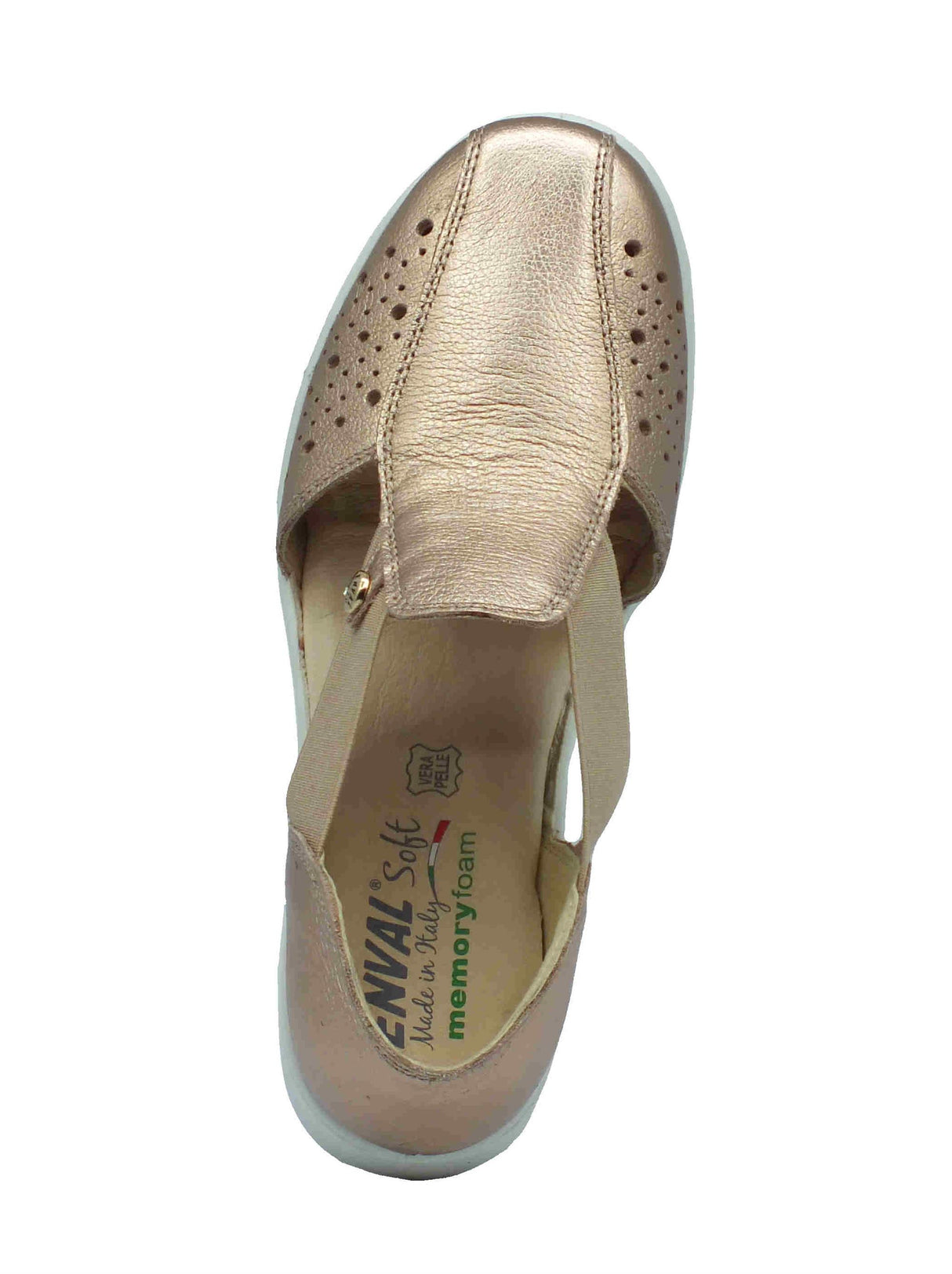 ENVAL Soft ENVAL Soft 7755533 Fiore Champagne Mocassini Confort per Donna in pelle zeppa media Champagne