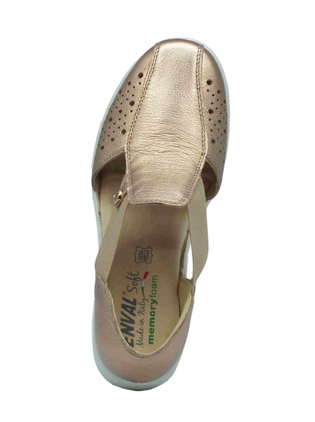ENVAL Soft ENVAL Soft 7755533 Fiore Champagne Mocassini Confort per Donna in pelle zeppa media Champagne