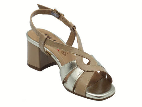 ENVAL Soft ENVAL Soft 7773811 Capra Nappata Beige Sandali Confort per Donna in pelle e vernice tacco alto Beige