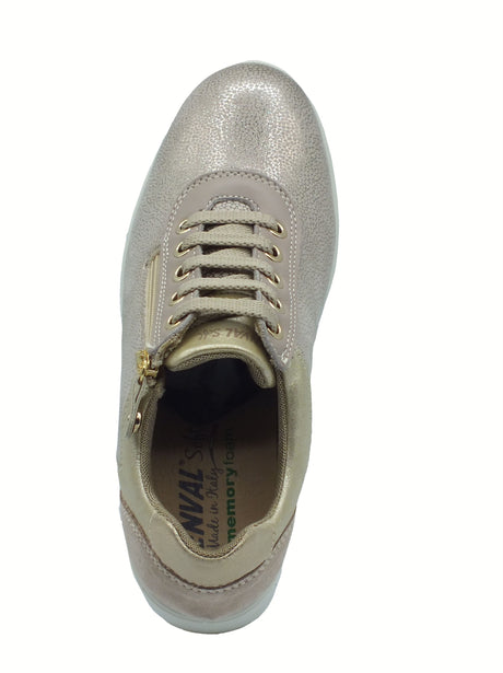 ENVAL Soft ENVAL Soft 7759422 Platino Sneakers Confort per Donna in pelle nabuk e tessuto zeppa alta Platino