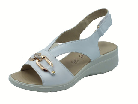 ENVAL Soft ENVAL Soft 7777011 Nappa Soft Bianco Sandali Confort per Donna in pelle Bianco