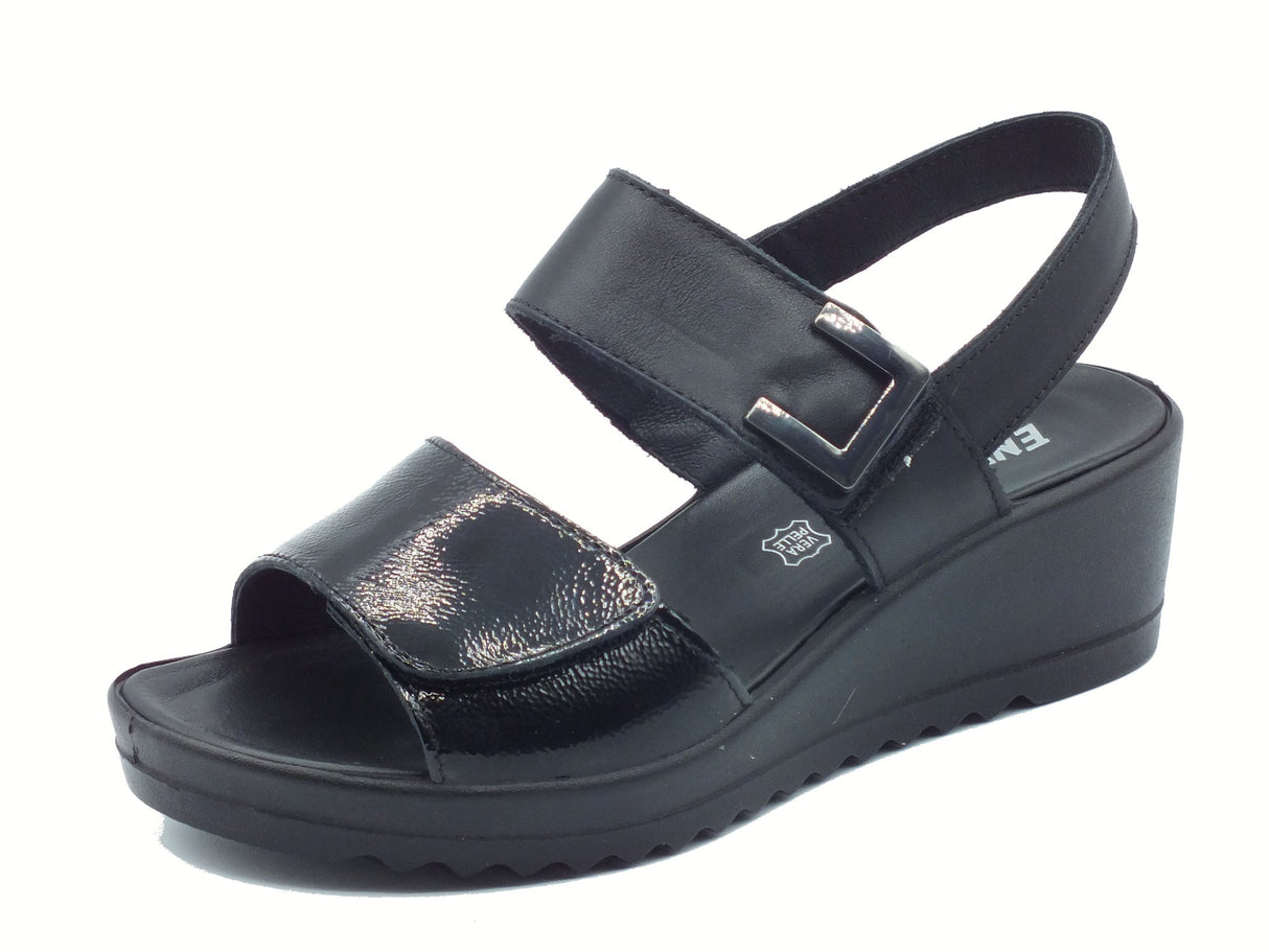 ENVAL Soft ENVAL Soft 7778800 Naplak Nappa Nero Sandali Confort per Donna in pelle e vernice Nero