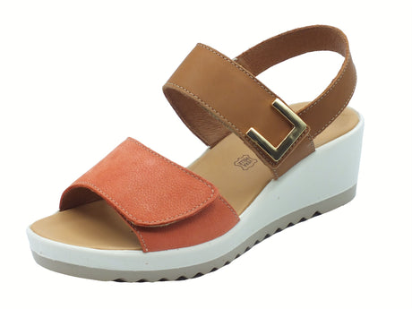 ENVAL Soft ENVAL Soft 7778811 Nabuk Nappa Arancio Sandali Confort per Donna in pelle Arancio