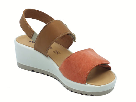 ENVAL Soft ENVAL Soft 7778811 Nabuk Nappa Arancio Sandali Confort per Donna in pelle Arancio