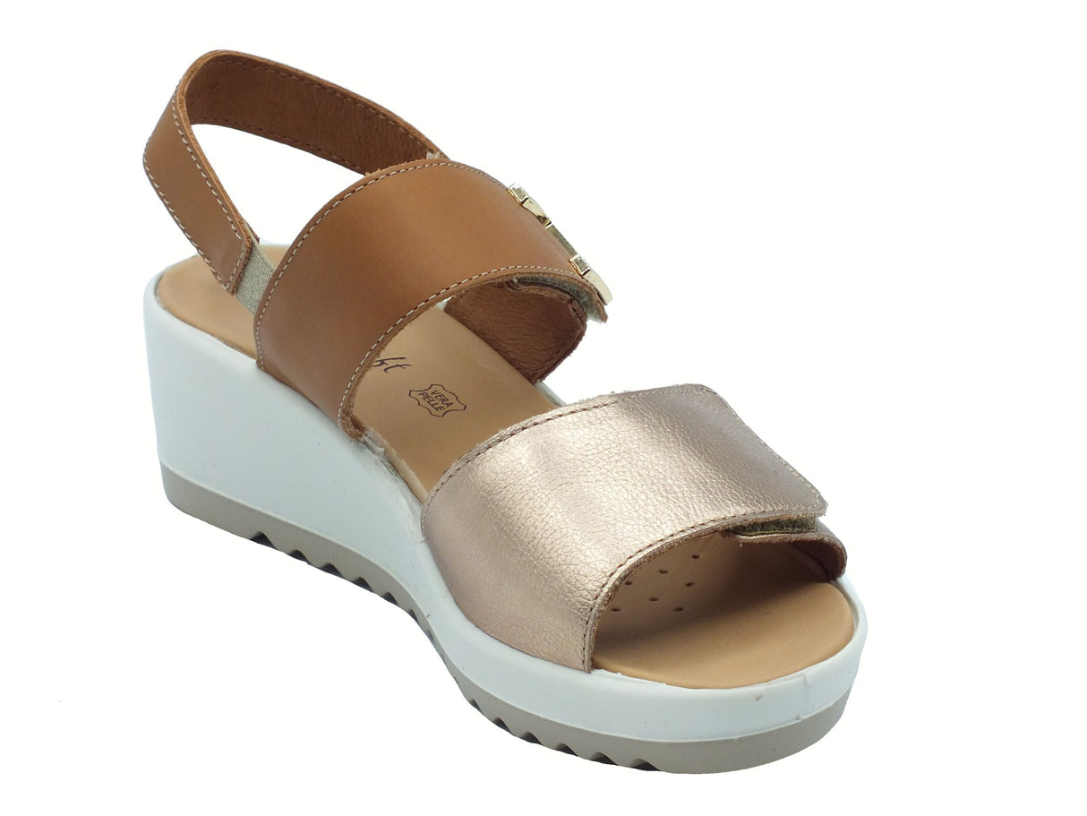 ENVAL Soft ENVAL Soft 7778822 Nappa Champagne Sandali Confort per Donna in pelle Champagne