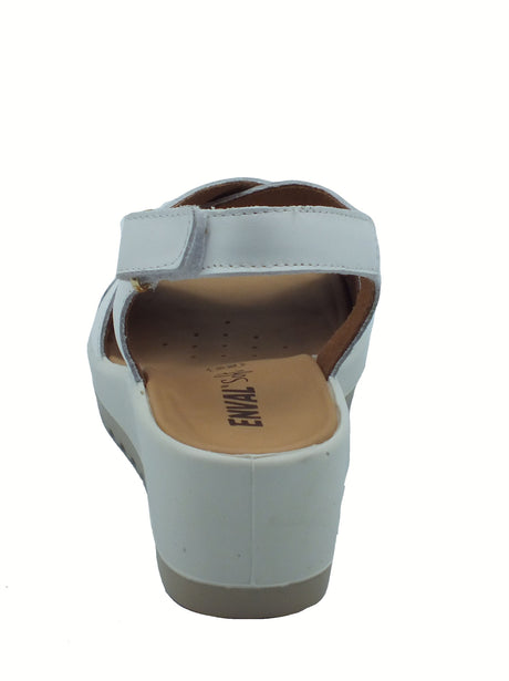 ENVAL Soft ENVAL Soft 7778711 Nappa Soft Bianco Sandali Confort per Donna in pelle zeppa alta Bianco