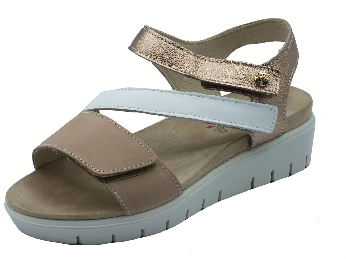 ENVAL Soft ENVAL Soft 7790322 Nabuk Beige Sandali Confort per Donna in nabuk e pelle Beige