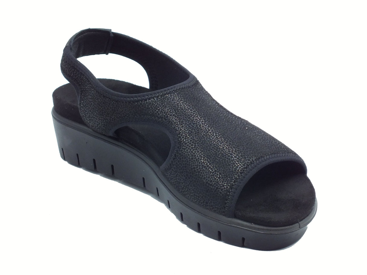 ENVAL Soft ENVAL Soft 7790600 Planet Street Nero Sandali Confort per Donna in tessuto elasticizzato Nero