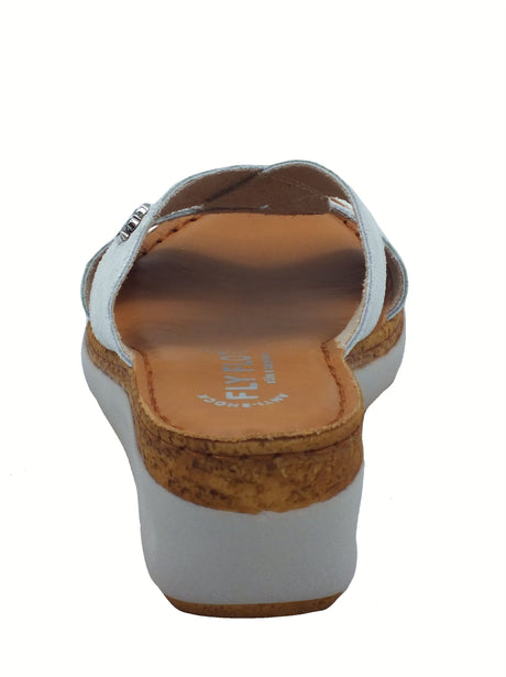 Fly Flot FlyFlot 36 J53 VG Renate Grigio Chi Sandali per Donna pelle effetto satinato argento sottopiede pell Grigio