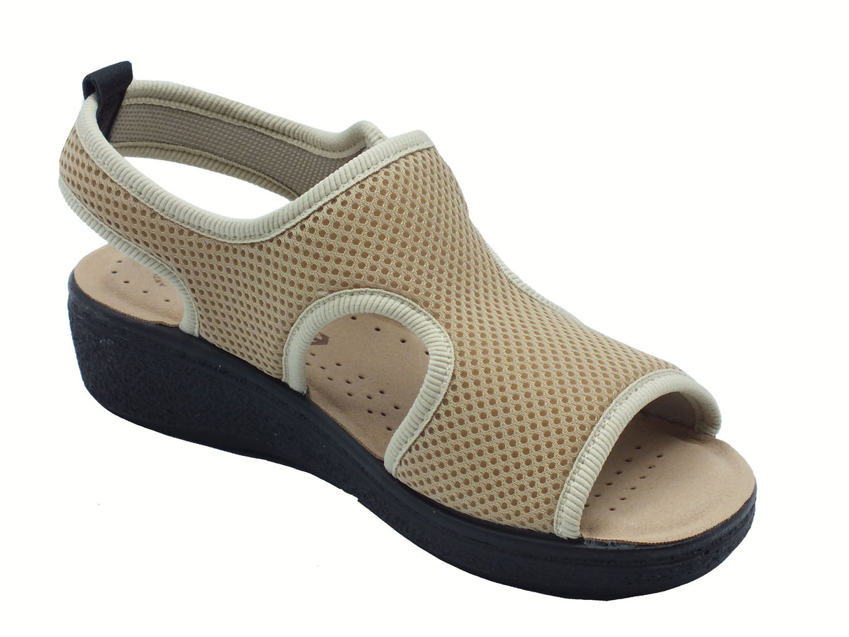 Fly Flot FlyFlot 55 B85 FA Romagnese Beige Ciabatte per Donna in tessuto elasticizzato con sottopiede antisho Beige