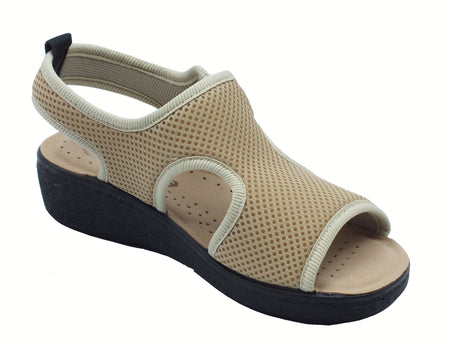 Fly Flot FlyFlot 55 B85 FA Romagnese Beige Ciabatte per Donna in tessuto elasticizzato con sottopiede antisho Beige