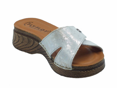 Fly Flot FlyFlot 72 K96 SG Sarmede Grigio Chi Ciabatte per Donna in pelle sottopiede antishock Grigio Chi