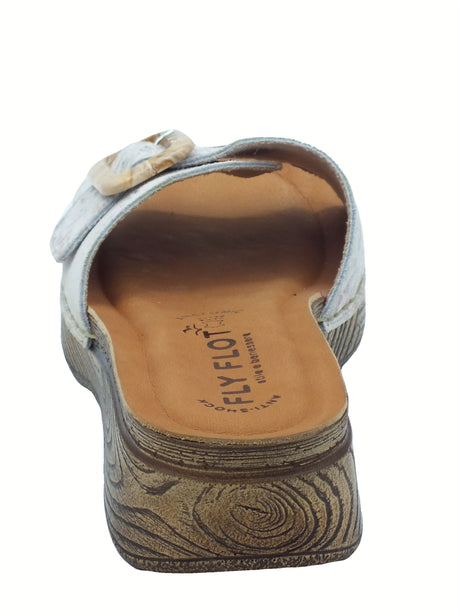 Fly Flot FlyFlot 72 K99 SG Sarzana Grigio Chi Ciabatte per Donna in pelle sottopiede antishock Grigio