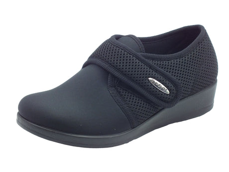 Fly Flot Fly Flot N3 B63 TW Bellona Nero Pantofole per Donna in tessuto con stretch Nero