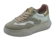 GIO+ GIO+ GIADA208 Combi Champagne Sneakers per Donna in nabuk e tessuto con zeppa media Champagne