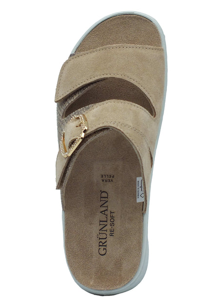 Grunland Grunland DIDA CE0464 Corda Sandali confort per Donna in nabuk con doppia chiusura a strappo Corda