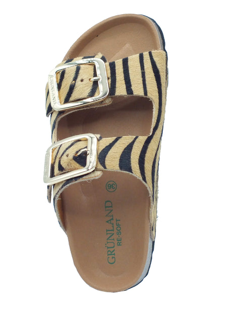 Grunland Grunland Sandali zeppa bassa Donna Enny CB0784 Cuoio pelle marrone Cuoio