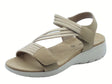 Grunland Grunland DEMA SA2066 Beige Sandali sportivi per Donna in tessuto elasticizzato con doppio strappo Beige