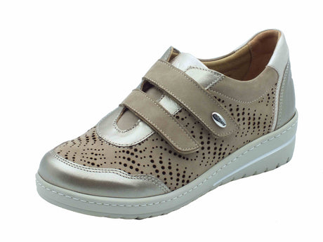 Grunland Grunland NILE SC2150 Corda Sneakers confort per Donna in pelle e nabuk beige Corda