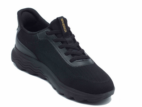 Geox Geox D557MA Spherica Black Sneakers Sportive per Donna in tessuto con zeppa Black