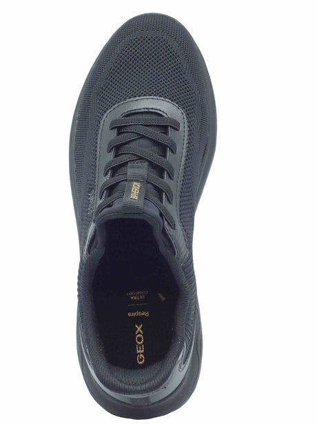 Geox Geox D557MA Spherica Black Sneakers Sportive per Donna in tessuto con zeppa Black