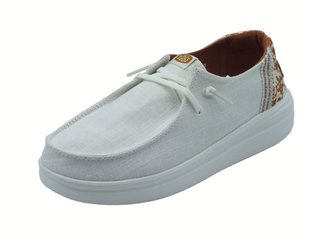 Hey Dude HeyDude 43780 Wendy Rise Animal White Multi Scarpe per Donna in tessuto bianco White Multi