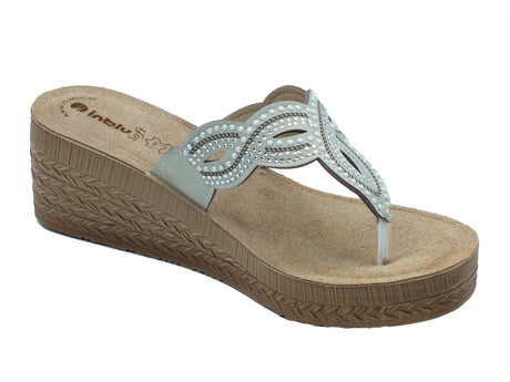 InBlu InBlu GO000015 Ghiaccio Infradito per Donna soft anatomico Ghiaccio