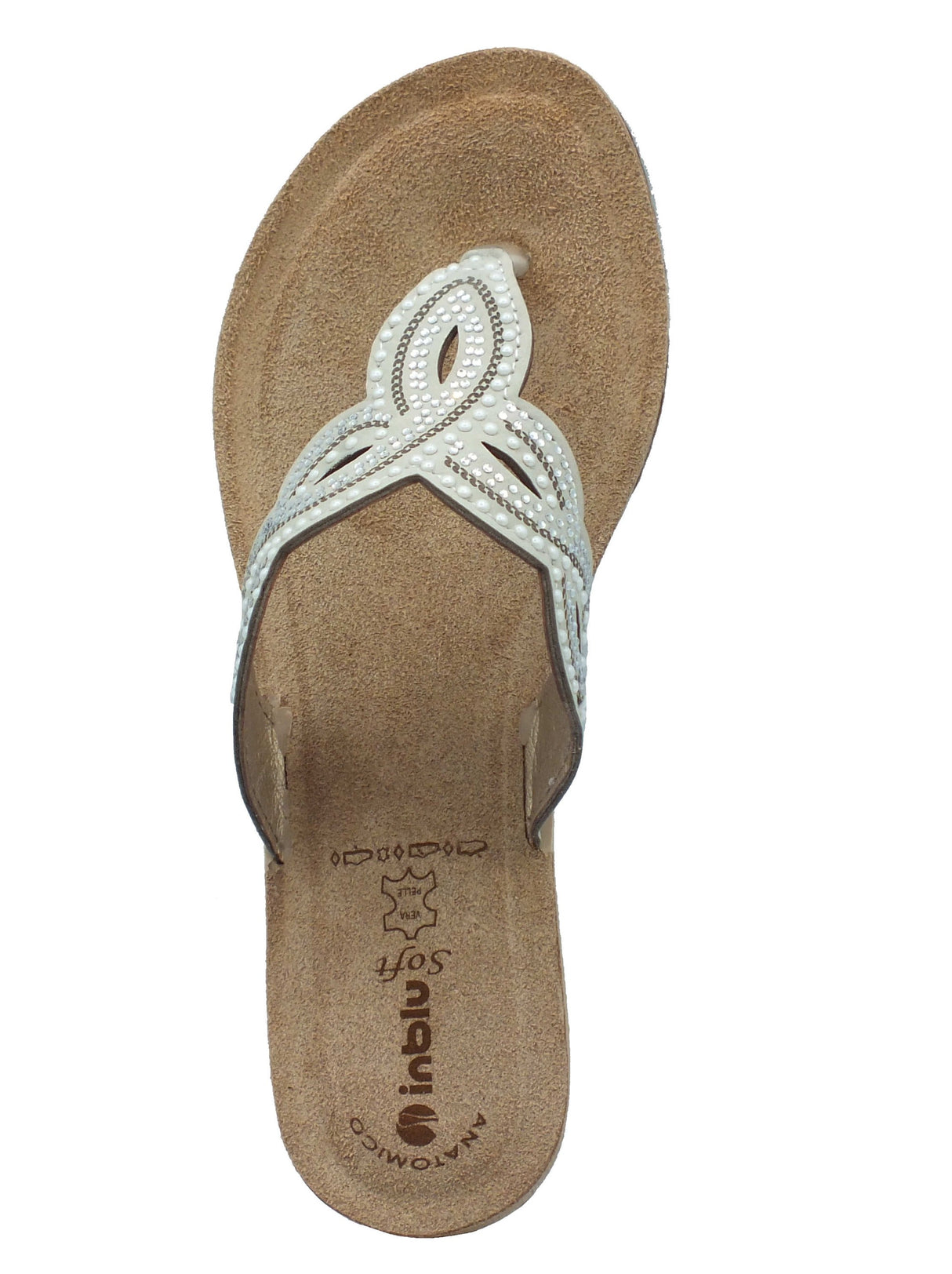 InBlu InBlu GO000015 Ghiaccio Infradito per Donna soft anatomico Ghiaccio