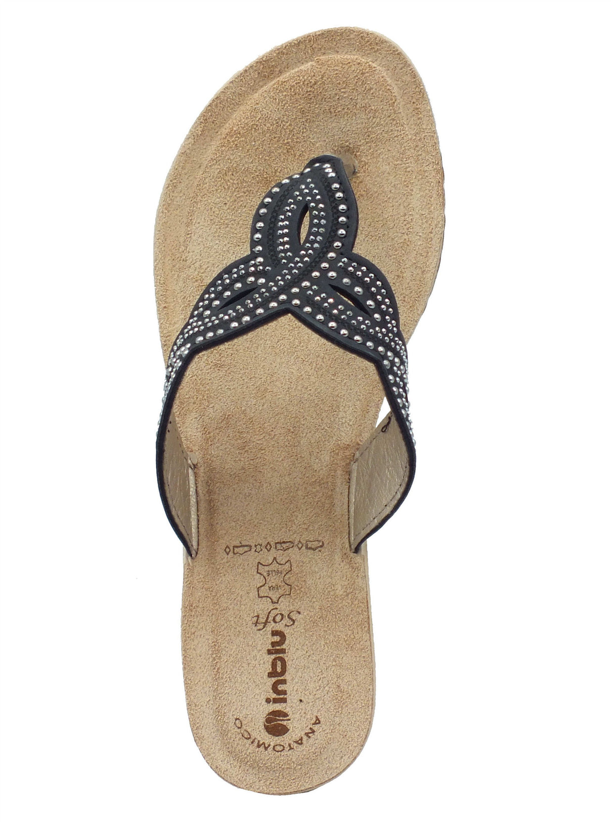 InBlu InBlu GO000015 Nero Infradito per Donna soft anatomico Nero