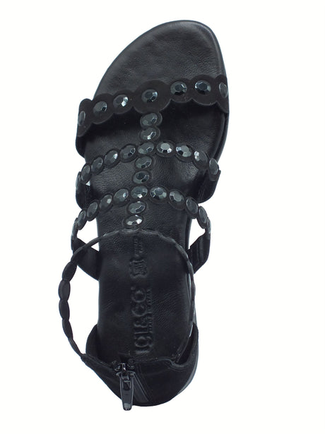 Igi&Co Igi&Co 5682700 Scamosciato soft nero Sandali per Donna in pelle con zeppa bassa nero
