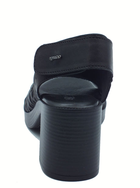 Igi&Co Igi&Co 5690500 Capra Tamponata nero Sandali per Donna in pelle con tacco alto nero