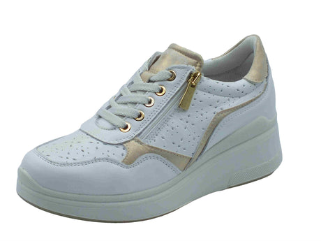 Igi&Co Igi&Co 7653400 Nappa Soft Bianco Sneakers Confort per Donna in pelle Bianco