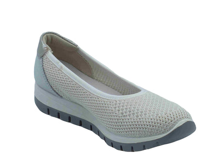 Igi&Co Igi&Co 7658544 Bianco Ballerine per Donna in tessuto zeppa bassa Bianco
