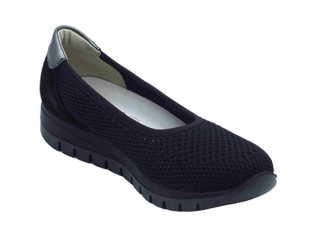 Igi&Co Igi&Co 7658555 Nero Ballerine per Donna in tessuto zeppa bassa Nero