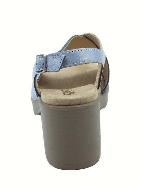 Igi&Co Igi&Co 7674144 Laminato Cielo Sandali per Donna in pelle con tacco alto e fibietta Laminato Cielo