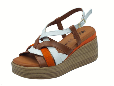 Igi&Co Igi&Co 7689511 Vitello Oceano Bianco Sandali per Donna in pelle con zeppa alta Bianco