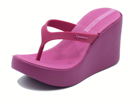 Ipanema Ipanema 83626 High Fashion Fem Dark Pink Infradito con zeppa alta per Donna in gomma viola Dark Pink