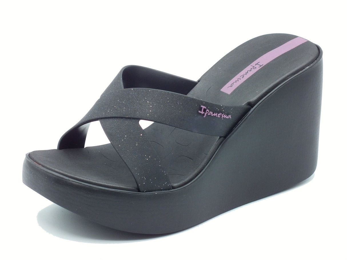 Ipanema Ipanema 83646 High Fashion Slide Black Sandali con zeppa alta per Donna in gomma nero Black