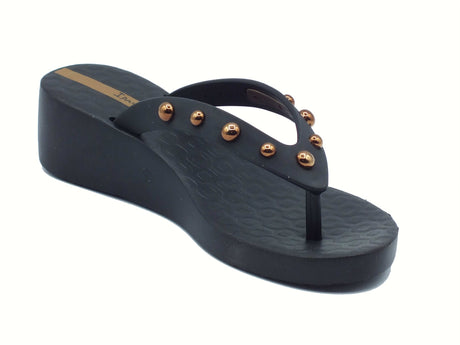 Ipanema Ipanema 83653 Glam Black Infradito con zeppa media per Donna in gomma nero Black