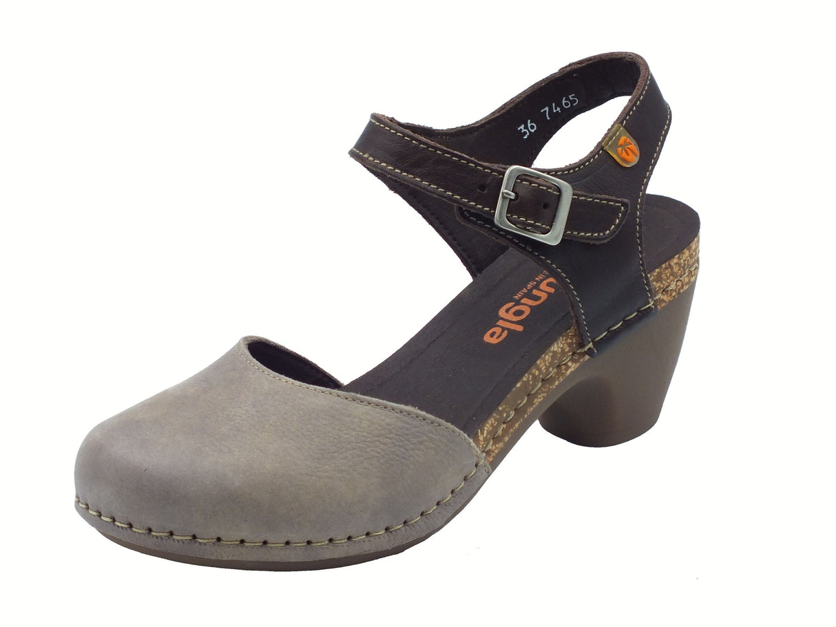 Jungla Jungla 7465 Samoa Rocky Gre Pop Camila Sandali per Donna in pelle testa di moro con tacco medio grigio