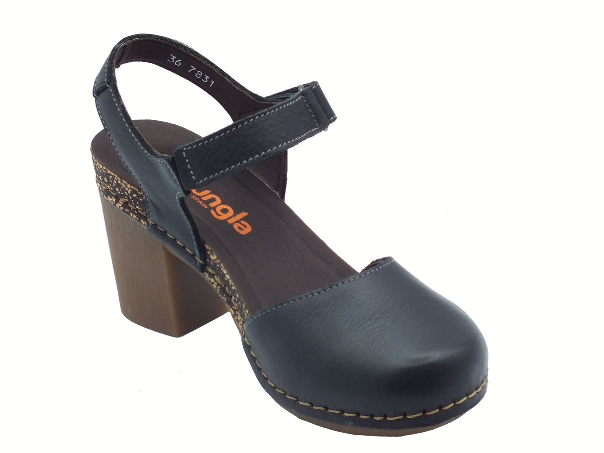 Jungla Jungla Sandali tacco alto Donna 7831 Loto Negro Pipa Camila pelle nero Nero