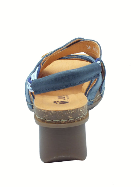 Jungla Jungla 8203 Nevada Martino Palm Camila Sandali per Donna in blu con tacco medio blu
