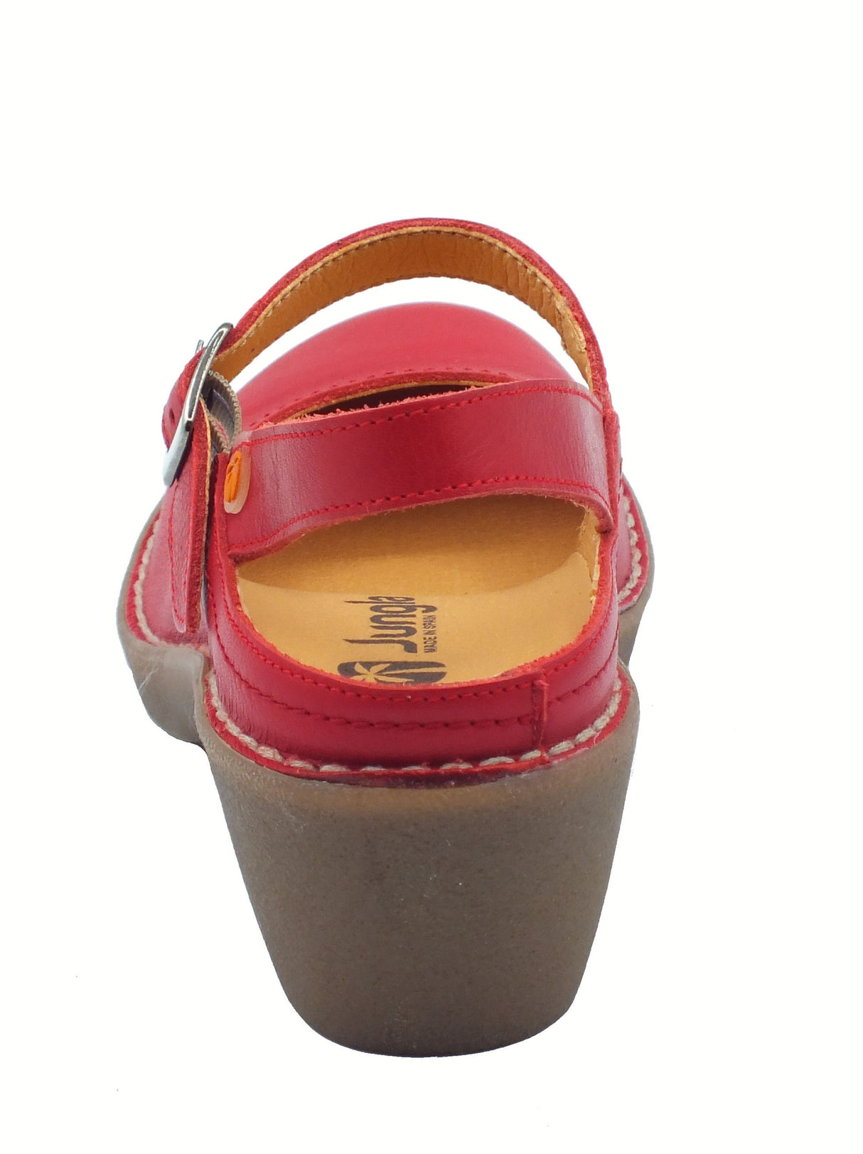 Jungla Jungla 8350 Loto Rojo Praga Camila Ballerine con cinturino per Donna in pelle rossa Rosso