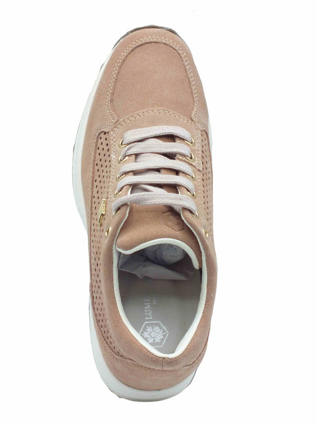 Lumberjack Lumberjack Raul SW01305 Rose Sneakers per Donna in nabuk rosa con zeppa bombata Rose